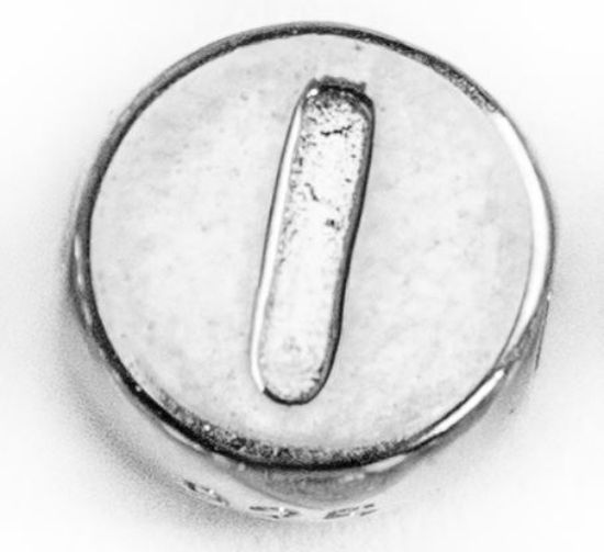 Wholesale Sterling Silver A-Z Initial Letter Round Tiny Charm - 6mm (1 piece)