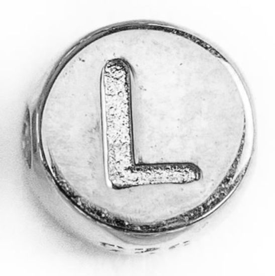 Wholesale Sterling Silver A-Z Initial Letter Round Tiny Charm - 6mm (1 piece)