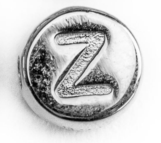 Wholesale Sterling Silver A-Z Initial Letter Round Tiny Charm - 6mm (1 piece)