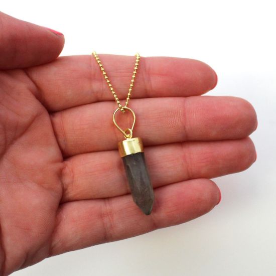 Wholesale Gold Over Sterling Silver Gemstone Pendant Necklace - 16"