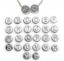Wholesale Sterling Silver A-Z Initial Letter Round Tiny Charm - 6mm (1 piece)