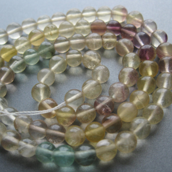 Wholesale Semi-Precious Gemstone Beads - Fluorite 4.5mm Smooth Round Beads-15 inches