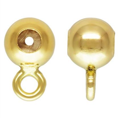 Wholesale 14k Solid Gold Slider End Beads with Silicone - 3mm (sold per piece)
