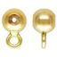 Wholesale 14k Solid Gold Slider End Beads with Silicone - 3mm (sold per piece)