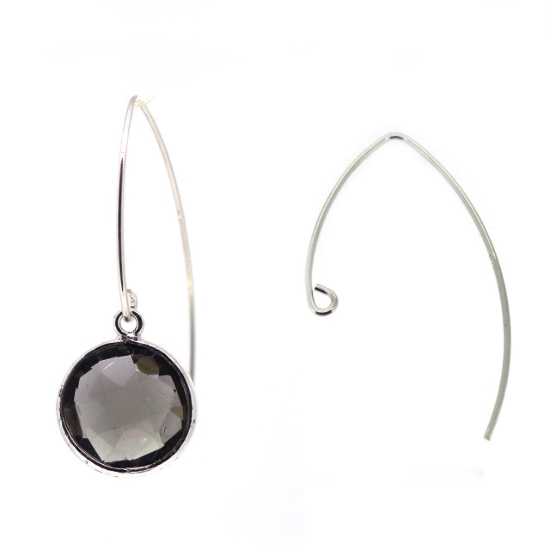 Wholesale Sterling Silver Marquise Shape or V shape Ear Wires (1 pair)