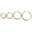 Wholesale 14K Solid Gold Plain Hoop Earrings  - Hollow Light Weight Hoops 2mm  Thickness (Sold per pair)