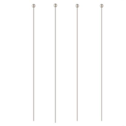 Wholesale 14k White Gold Ball End Headpins-29ga -1.5 inches with 0.85mm ball ( Sold per piece)