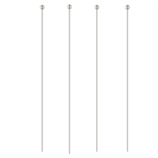 Wholesale 14k White Gold Ball End Headpins-29ga -1.5 inches with 0.85mm ball ( Sold per piece)