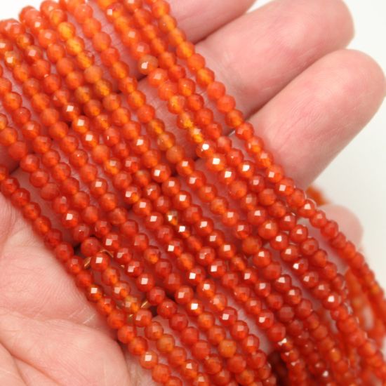 Wholesale Semi Precious Genuine Carneline Gemstone Bead Strands for Beading and Jewelry Making Genuine Gemstones