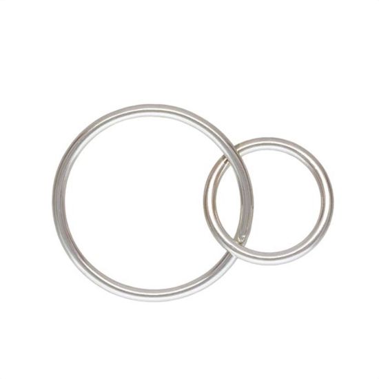 Wholesale Sterling Silver Interlocking Round Connectors - 15mm & 10mm (sold per piece)