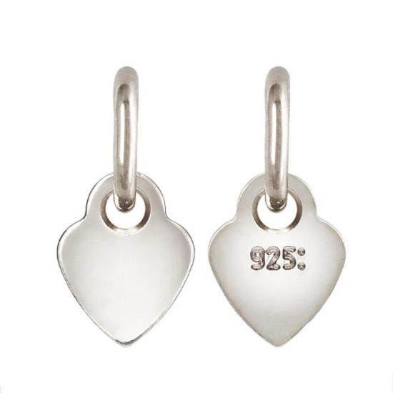 Wholesale Sterling Silver Heart Quality Tag - 3.5mm (sold per 10 pcs)