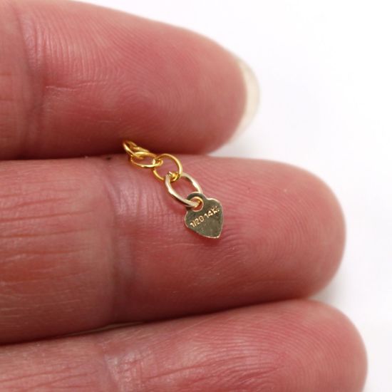 Wholesale 1/20 14K Heart Quality Tag - 3.5mm (sold per 10 pcs)