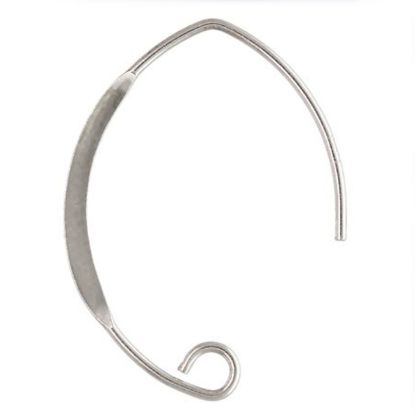 Wholesale 925 Sterling Silver Small Marquise Earwire-25mm (sold per pair)