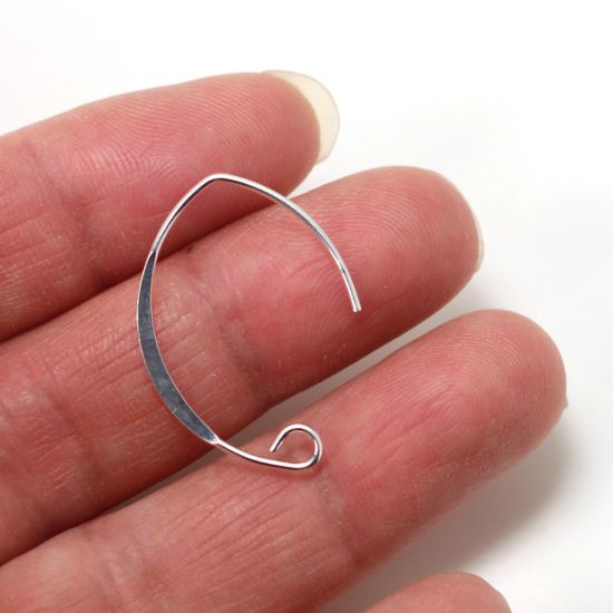 Wholesale 925 Sterling Silver Small Marquise Earwire-25mm (sold per pair)