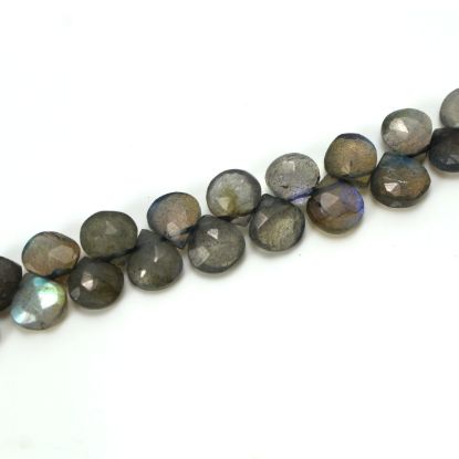 Faceted labradorite gemstone strand