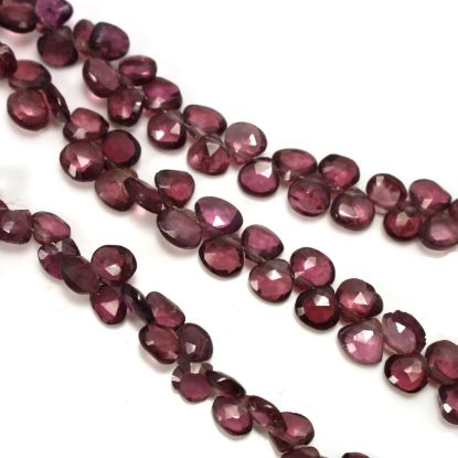 wholesale garnet gemstone strand faceted teardrop shape