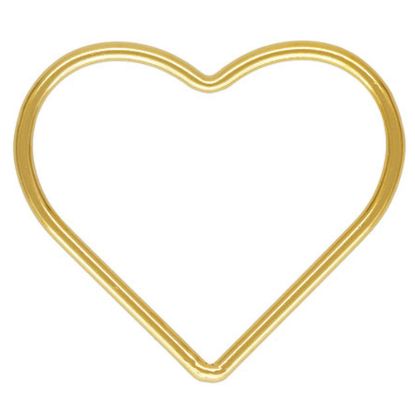 Wholesale 1/20 14k Gold Filled Plain Heart Charms - 10mm or  17mm (sold per piece)