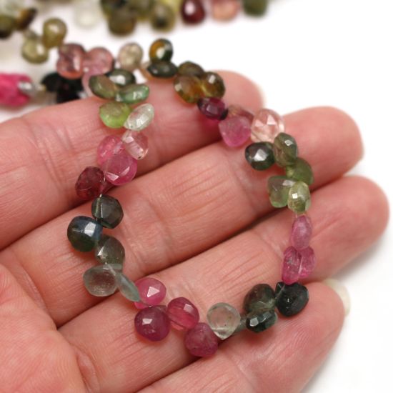 wholesale multi gemstone strand 6mm heart shape