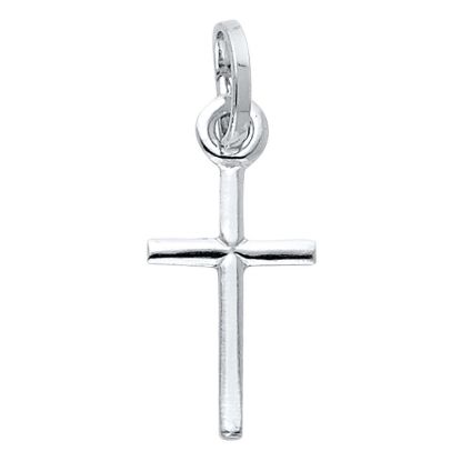 Wholesale 14K white gold latin cross pendant 25mm