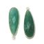 Wholesale Sterling Silver Bezel Gemstone Pendant - 10x30mm Faceted Long Teardrop Bezel - Natural Amazonite
