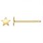 Wholesale 14K Solid Yellow Gold  3.5mm Star Post Earring