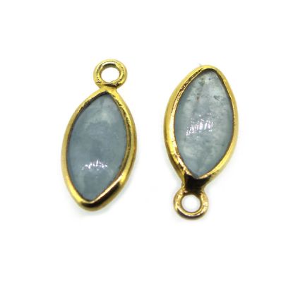 Wholesale Bezel Pendant Natural Aquamarine Marquise Shape - March Birthstone