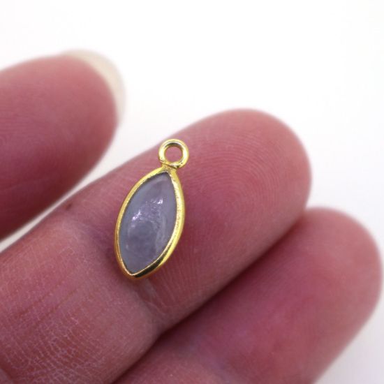 Wholesale Bezel Pendant Natural Aquamarine Marquise Shape - March Birthstone