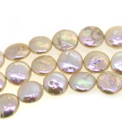Wholesale Pink Freshwater Pearls, 10-12mm Coin Shape - June Birthstone (Sold Per Strand)