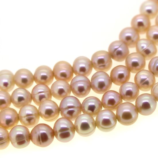 Wholesale Freshwater Pearl Beads 5.5-6mm Off Round Pink Color (Sold Per Strand)
