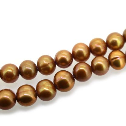 Wholesale Golden Potato Shape Freshwater Pearls, 7-8.5mm, Grade A - June Birthstone (Sold Per Strand)