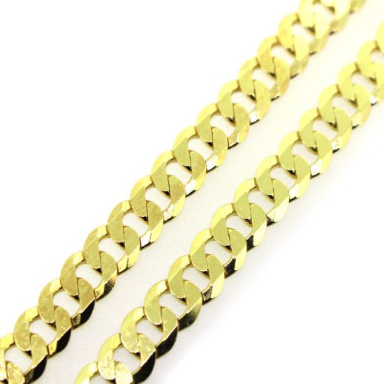 Wholesale Gold over Sterling Silver Bulk Chain - Chunky Diamond Curb Chain (sold per foot)