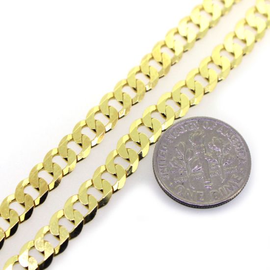 Wholesale Gold over Sterling Silver Bulk Chain - Chunky Diamond Curb Chain (sold per foot)