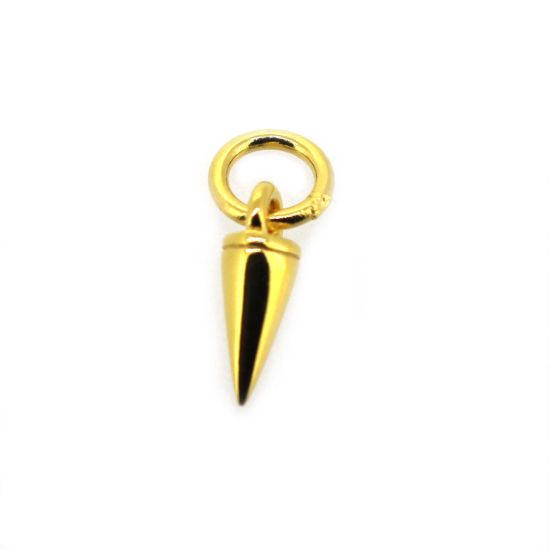 Wholesale Gold plated Sterling Silver Spike Stud Charm, Charms and Pendants for Jewelry Making, Wholesale Findings