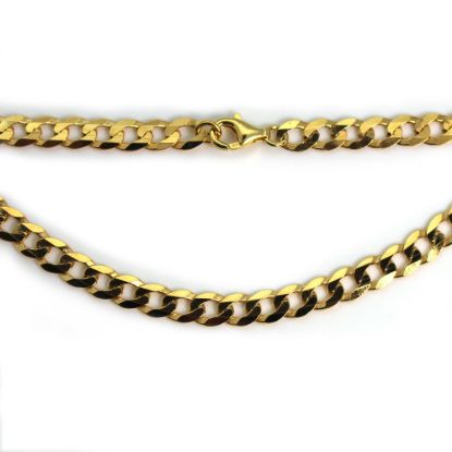Wholesale Gold over Sterling Silver Finished Chain - Chunky Diamond Curb Chain