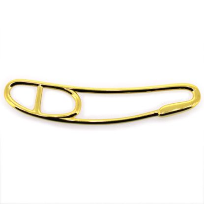 Wholesale Gold Over 925 Sterling Silver Paper Clip Charm - 40x8 mm (1 pc)