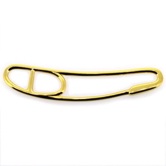 Wholesale Gold Over 925 Sterling Silver Paper Clip Charm - 40x8 mm (1 pc)