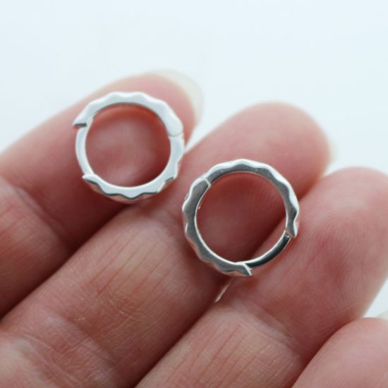 Wholesale Sterling Silver Huggies Hoop Earrings -13mm (Sold Per Pair)