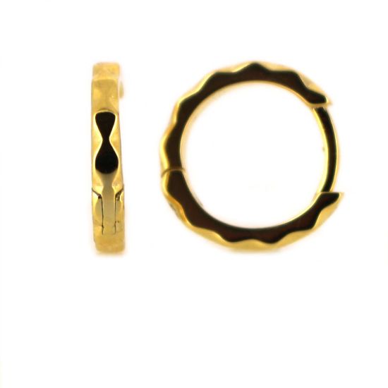 Wholesale Gold over Sterling Silver Huggies Hoop Earrings -13mm (Sold Per Pair)