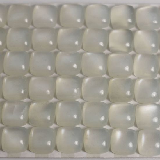 Wholesale Cabochon White Moonstone Square 8mm, Grade A-
