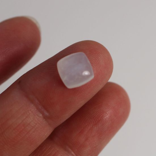 Wholesale Cabochon White Moonstone Square 8mm, Grade A-