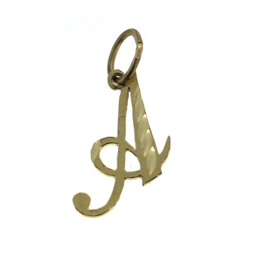 Wholesale 14K yellow gold initial pendant