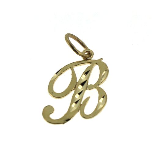 Wholesale 14K yellow gold initial pendant