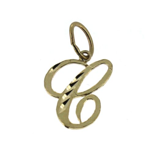 Wholesale 14K yellow gold initial pendant