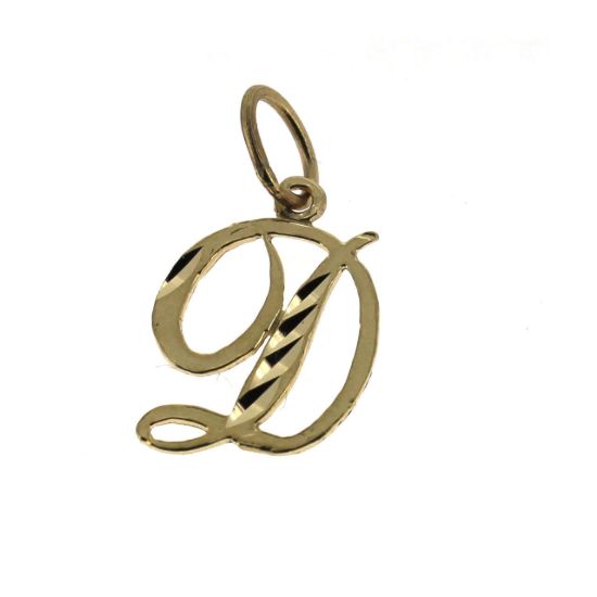 Wholesale 14K yellow gold initial pendant