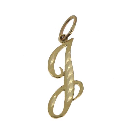Wholesale 14K yellow gold initial pendant