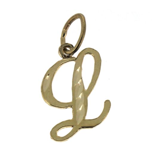 Wholesale 14K yellow gold initial pendant
