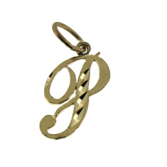 Wholesale 14K yellow gold initial pendant