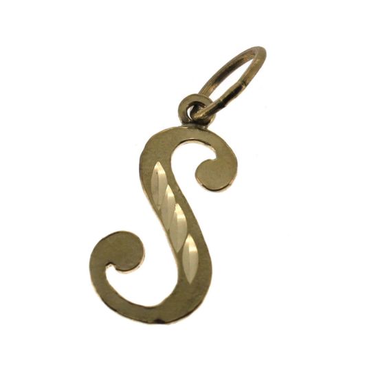 Wholesale 14K yellow gold initial pendant