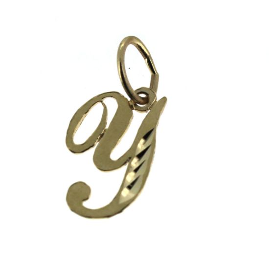 Wholesale 14K yellow gold initial pendant