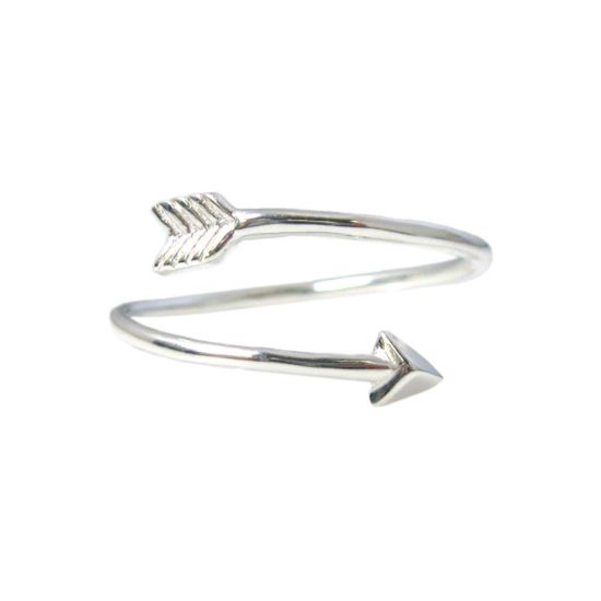 Wholesale 925 Sterling Silver Ring - Arrow Ring Adjustable Size(1 piece)